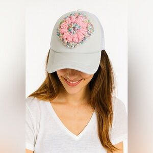 Handmade Crochet Granny Square Trucker Hat Boho Festival One of A Kind